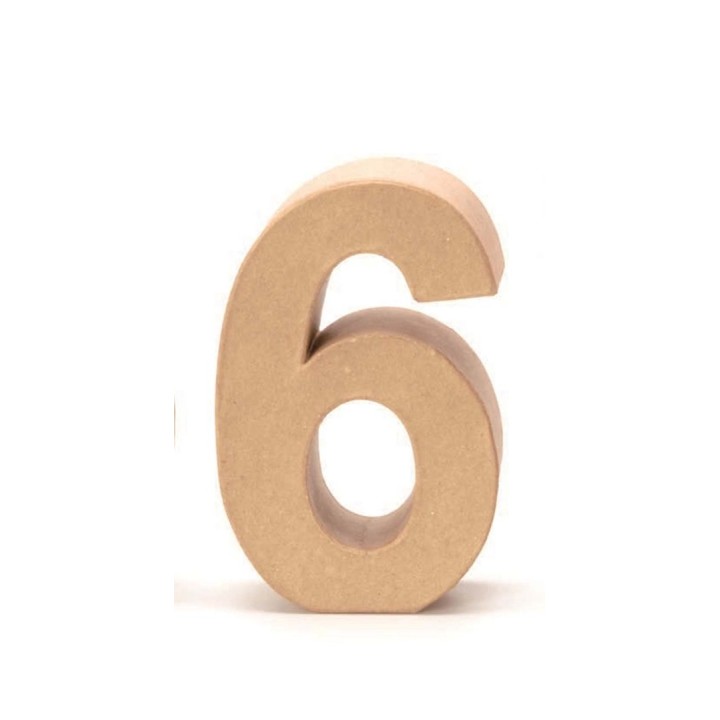 Cardboard number 6 17,5X5,5CM