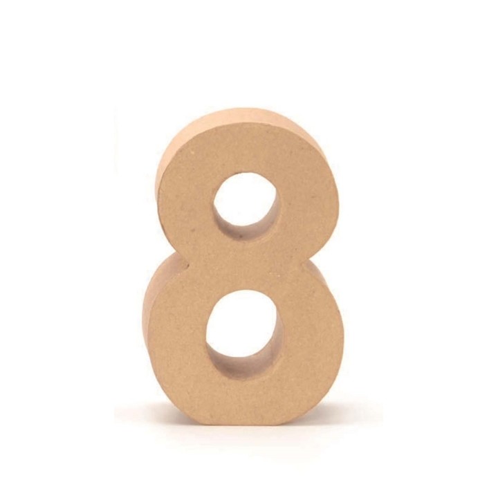 Chiffre en carton 8 17,5X5,5cm