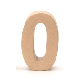 Cardboard number 0 17,5X5,5CM