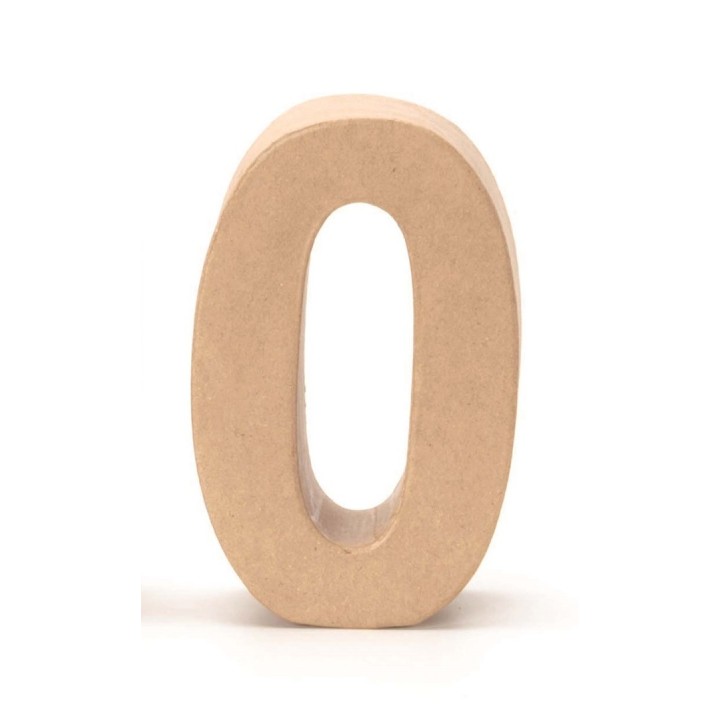 Cardboard number 0 17,5X5,5CM