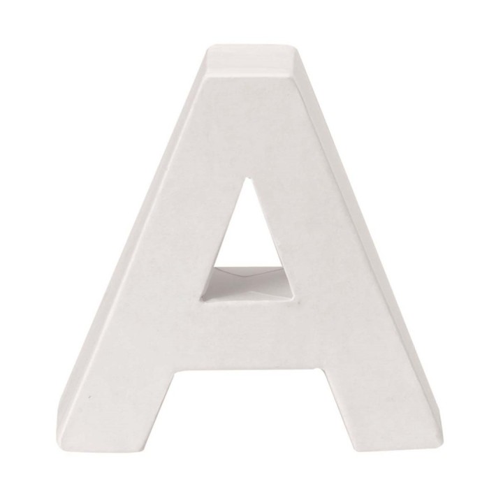 Papp-Buchstabe weiss A 10x3,5cm