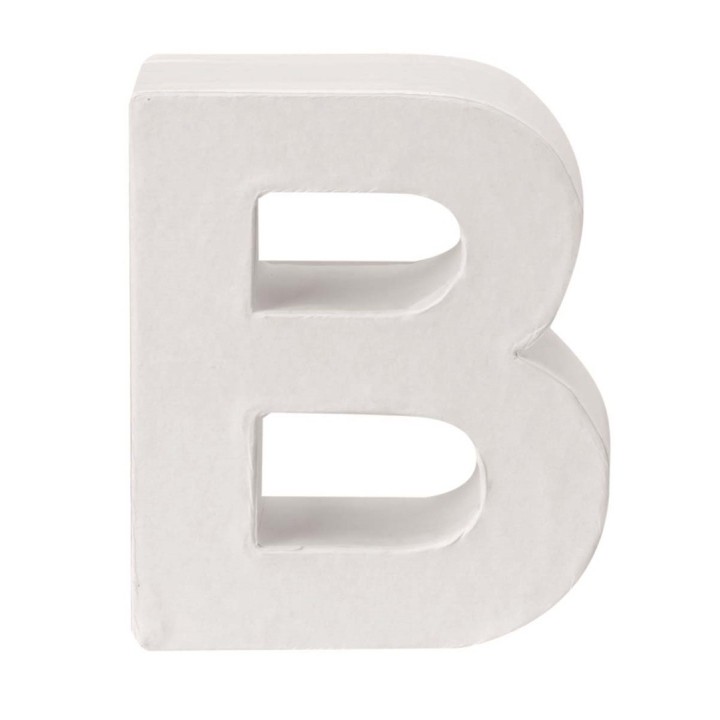 Papp-Buchstabe weiss B 10x3,5cm
