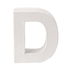 Papp-Buchstabe weiss D 10x3,5cm