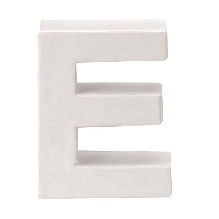 Papp-Buchstabe weiss E 10x3,5cm