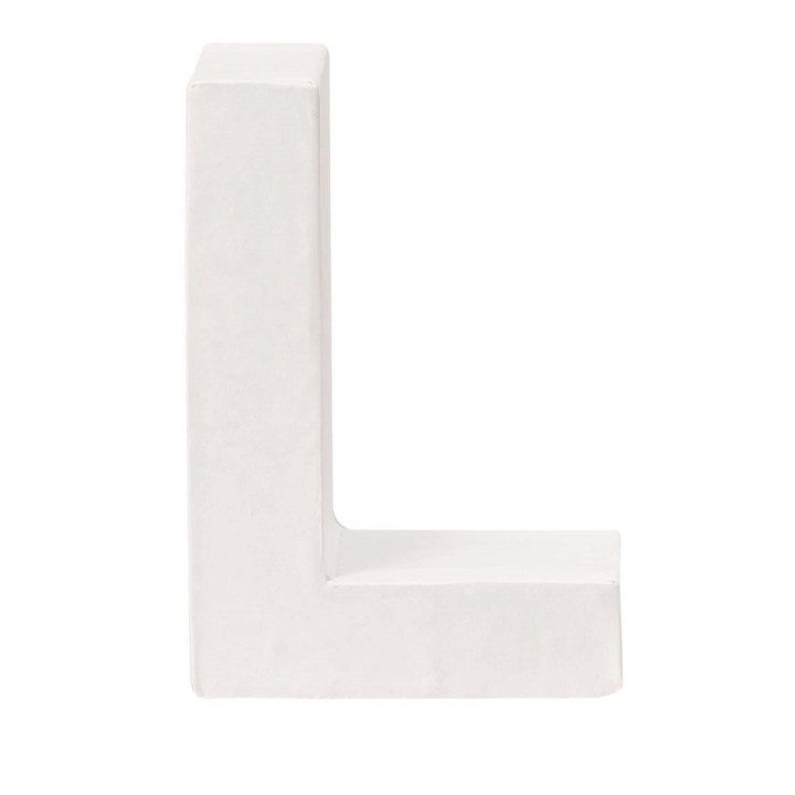 Papp-Buchstabe weiss L 10x3,5cm