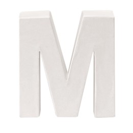 Papp-Buchstabe weiss M 10x3,5cm