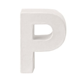 Papp-Buchstabe weiss P 10x3,5cm