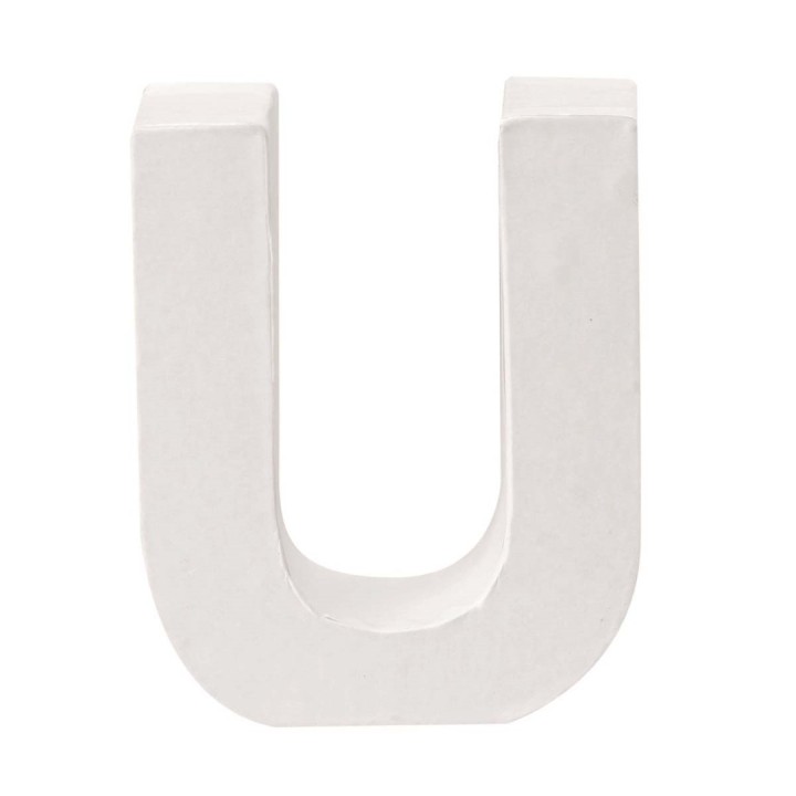 Cardboard letter U 10x3,5cm FSC Mix