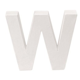 Cardboard letter W 10x3,5cm FSC Mix