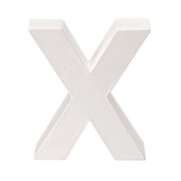 Papp-Buchstabe weiss X 10x3,5cm