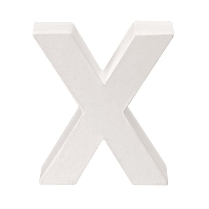 Papp-Buchstabe weiss X 10x3,5cm