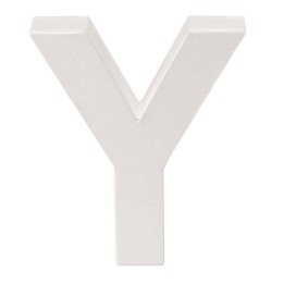 Papp-Buchstabe weiss Y 10x3,5cm
