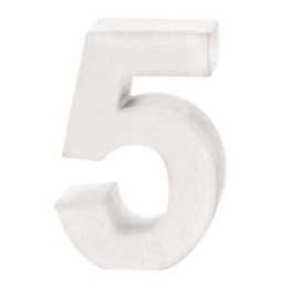 Chiffre en carton 5 10X3,5cm FSC Mix