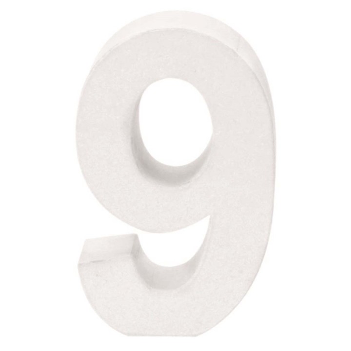 Cardboard number 9 10X3,5cm FSC Mix