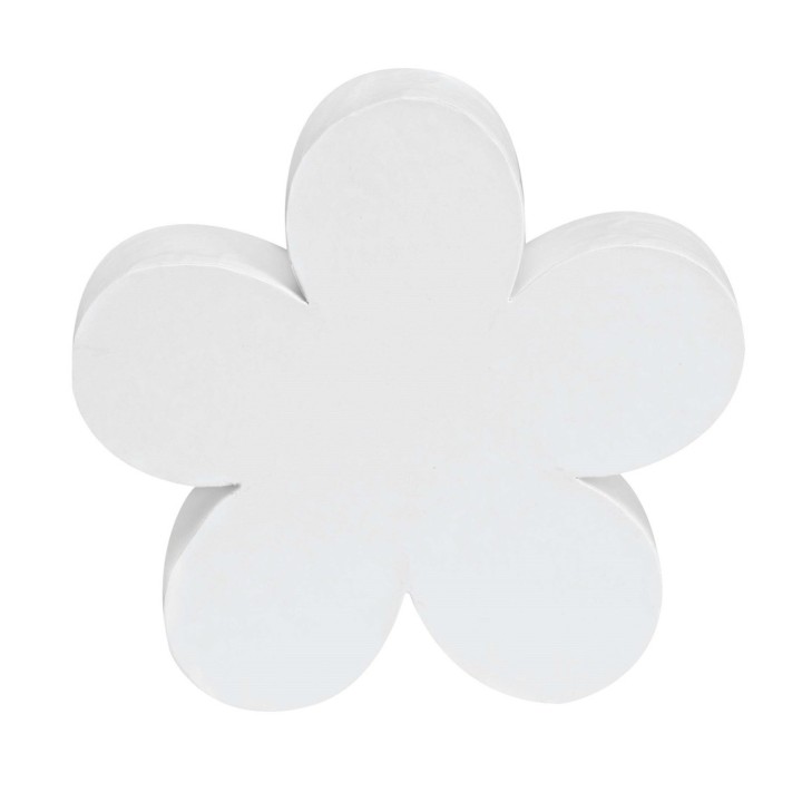 Papp-Blume 15x15x3cm weiss