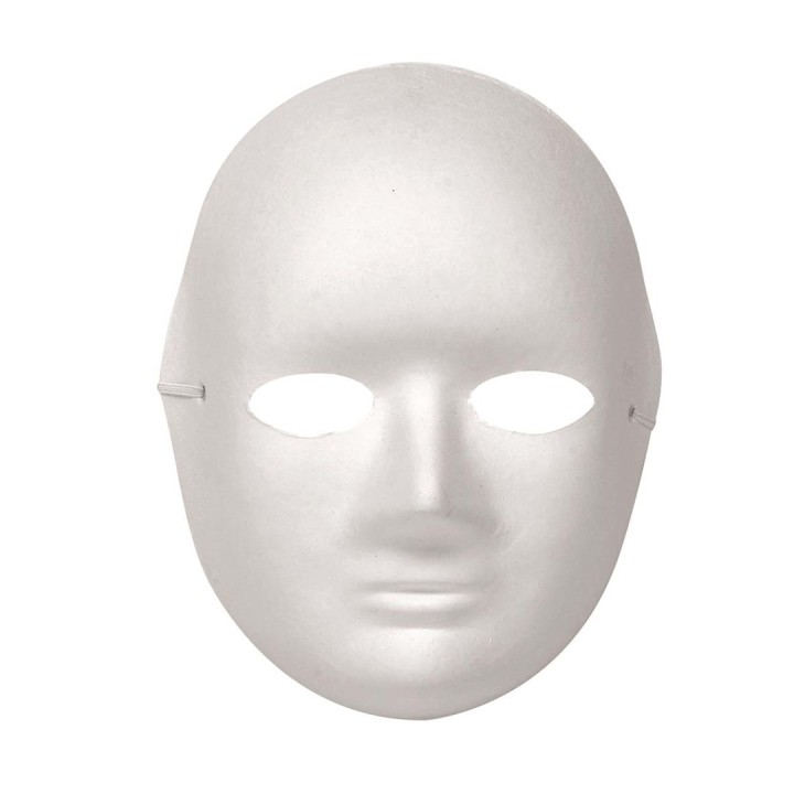 Masque femme en carton 16,7x20,5cm