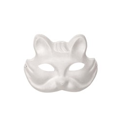 Masque chat en carton  22x17cm