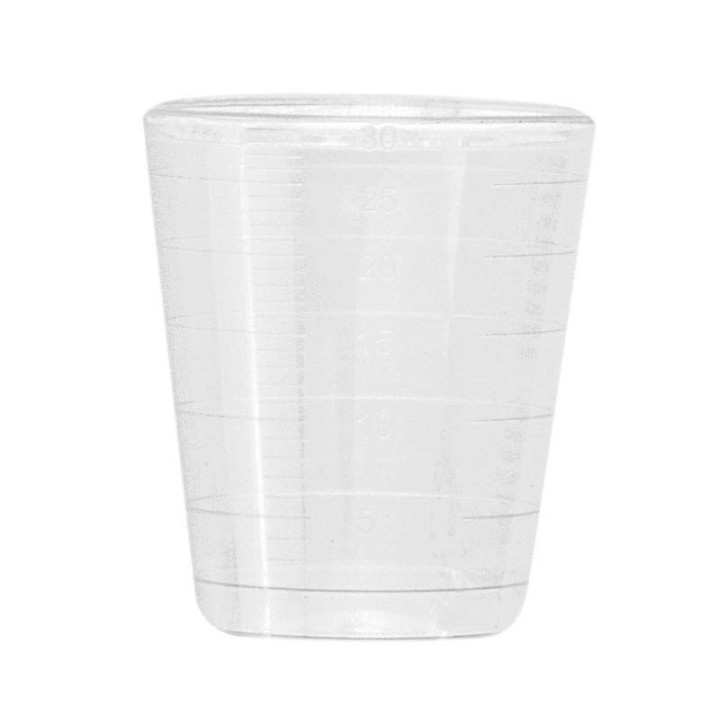 Messbecher 30ml aus Kunststoff, 20 Stück