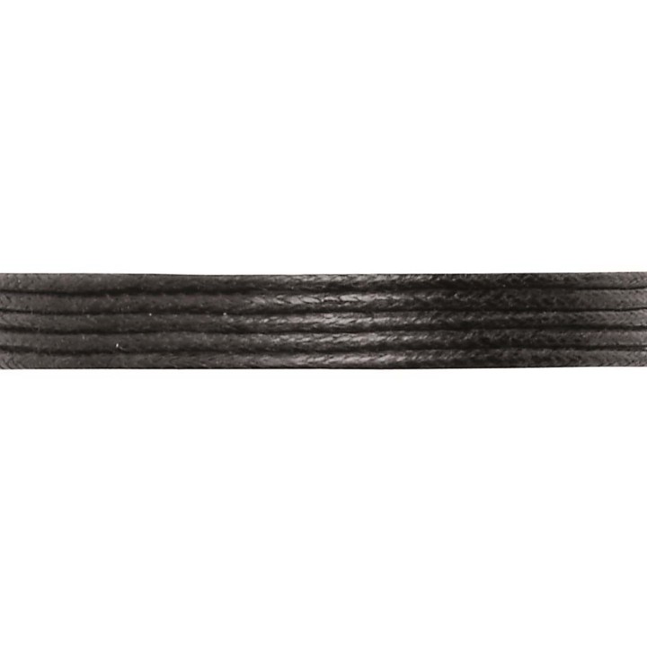 Cordon en coton 1mm/5m noir