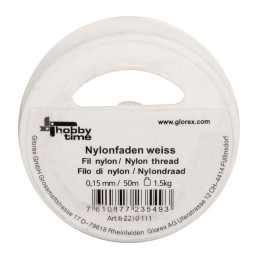 Nylonfaden weiss 0,15mm 50m