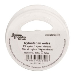 Fil nylon blanc Ø 0,50mm, 50m