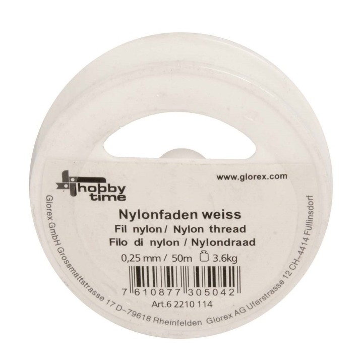 Nylonfaden weiss 0,25mm 50m