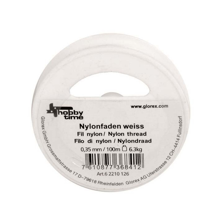 Nylon thread white 100m/0,35mm