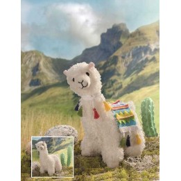 Cuddly toy llama 23cm white to stuff only