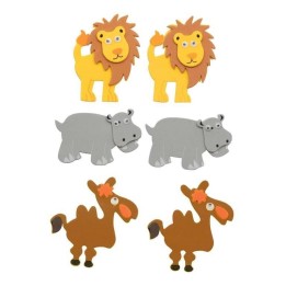 Moosgummi Sticker 12 Stück, Afrika 2, selbstklebend