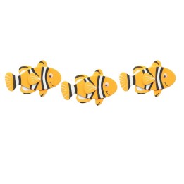 Craft rubber stickers 12pcs fishes, self-adhesive
