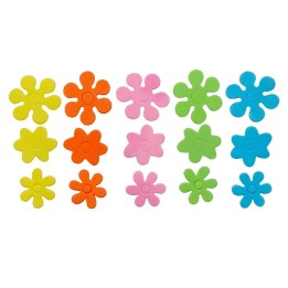 Moosgummi Sticker 72 Stück Blumen, selbstklebend