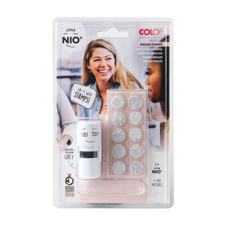 Stempel Little Nio Englisch 18mm, 12-teilig