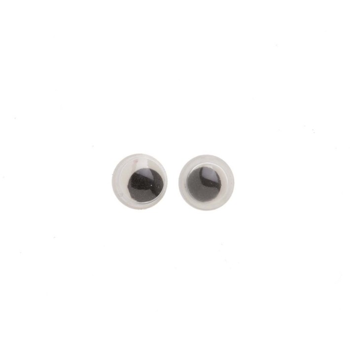 Wackelaugen 8mm, rund 100 Stück
