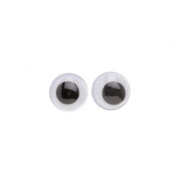 Yeux mobiles ronds, 10mm 10pcs