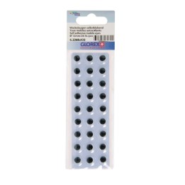 Wackelaugen 12mm rund 26 Stück, selbstklebend