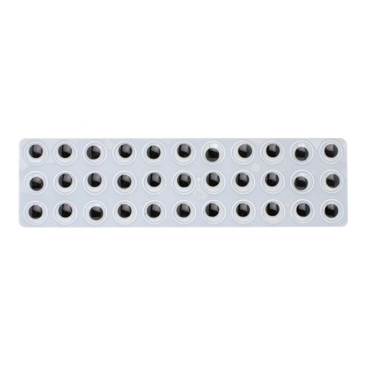 Wackelaugen 15mm rund 23 Stück, selbstklebend