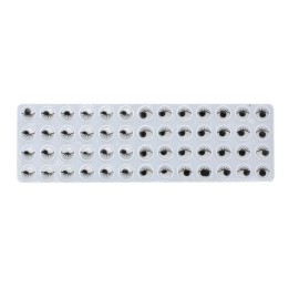 Wackelaugen 20mm rund 12 Stück mit Wimpern, selbstklebend