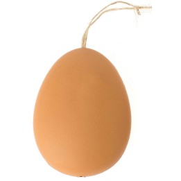 Kunststoff-Ei zum Aufhängen flach braun unbemalt 10cm 1 Stück