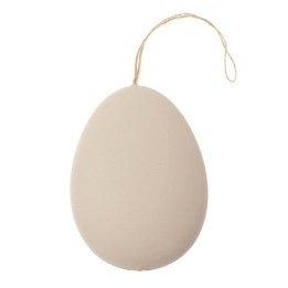 Kunststoff-Ei zum Aufhängen flach weiss unbemalt 6cm 1 Stück