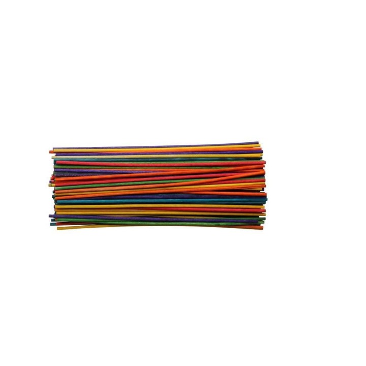 Round sticks 2x148mm 100pcs  assorted colours