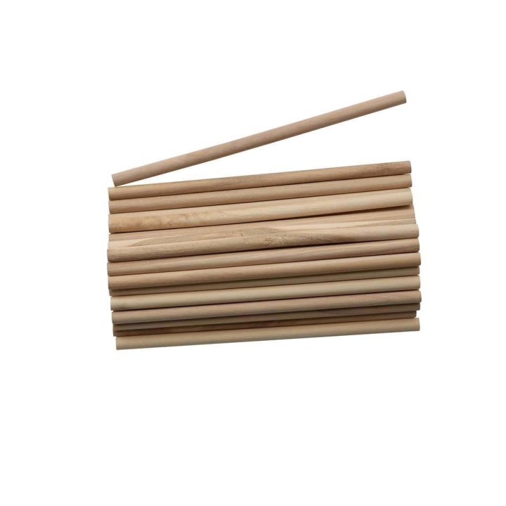 Rundstäbe 6x135 mm 30 Stück natur