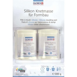 Silikon Knetmasse für Formbau 300g, 2-Komponenten 2x150g