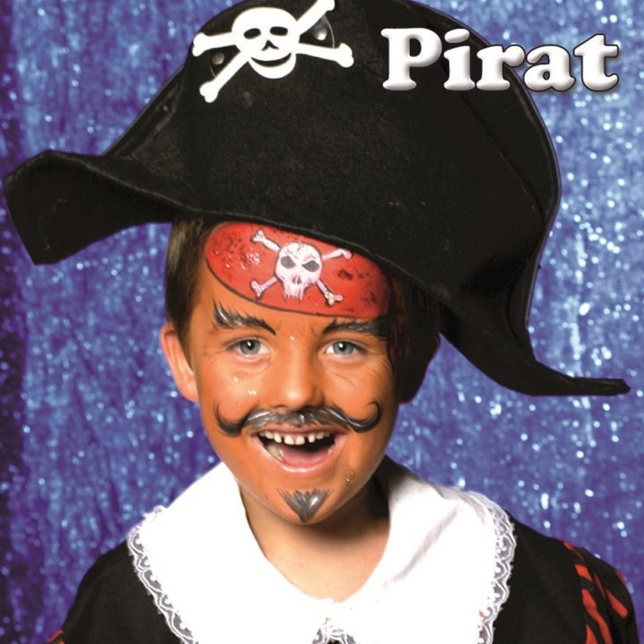 Profi Aqua Make-up pirate 4 couleurs, pinceau, instructions