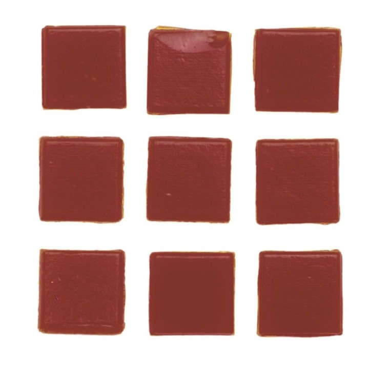 Mosaiksteine 10x10mm 100g dunkelrot