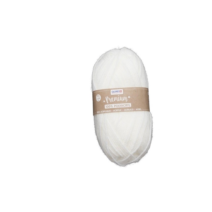 Premium 100% Acryl, 50g weiss
