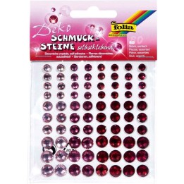 Gemstones sparkeling red, 80pcs self-adhesive
