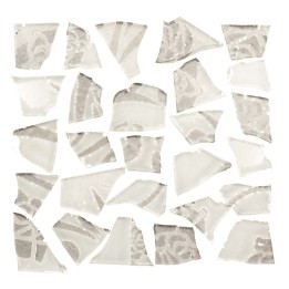 Retro-Mosaic 100g 2mm stark, weiss/silber