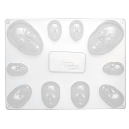 Giessform Masken-Set 10-tlg.