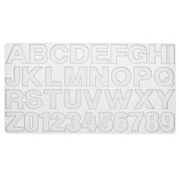 Silicone mould 36x19cm letters & numbers 36pcs