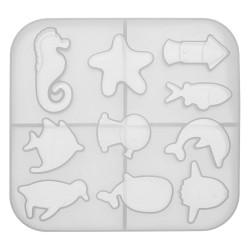 Silicone mould 15,5x14,5cm Maritime 10 pcs